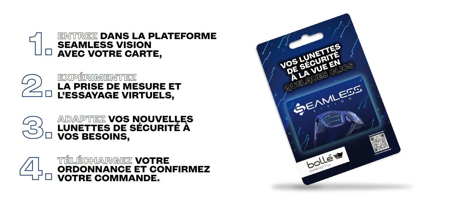 Nouvelle solution SEAMLESS pour les lunettes de sécurité à verres correcteurs - BOLLE - VOUCP81E - Image 1