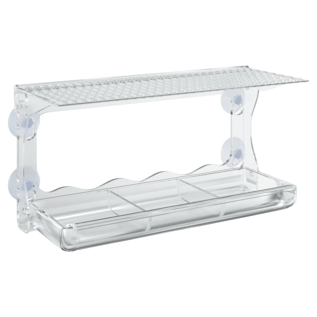 Lot de 2 Mangeoires de fenêtre pour oiseaux Acrylique transparent à ventouses – ComfortXL Pet Living - Image 3