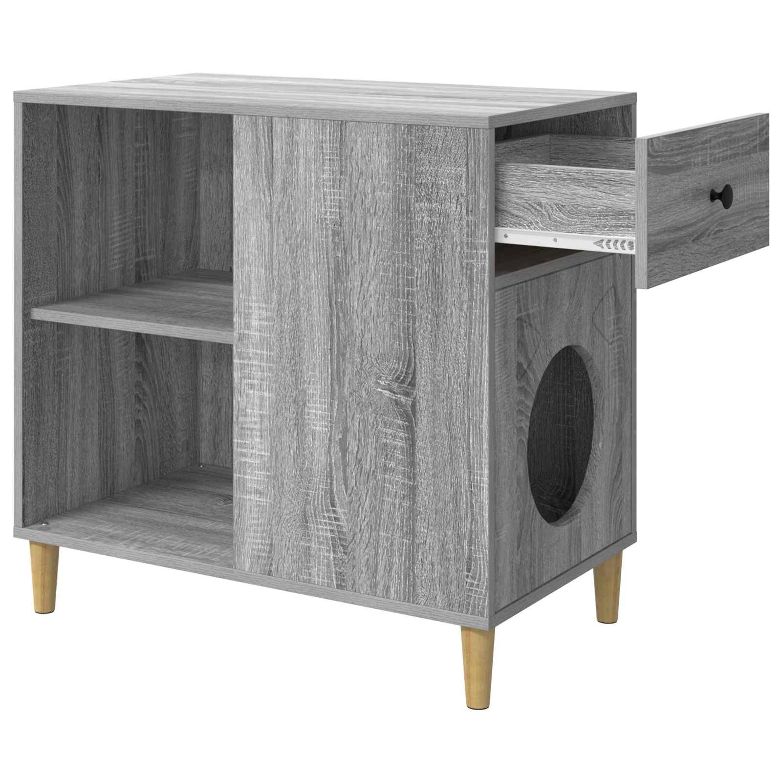 Vidaxl - Maison pour chat Gris Sonoma 72 x 42.5 x 70 cm vidaXL 8000686 - Image 6