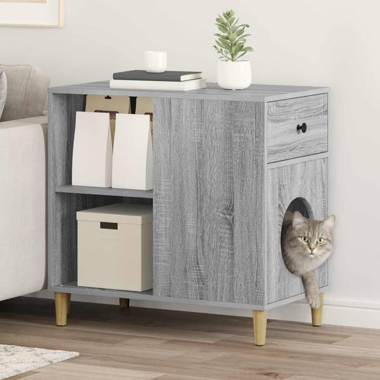 Vidaxl - Maison pour chat Gris Sonoma 72 x 42.5 x 70 cm vidaXL 8000686 - Image 1