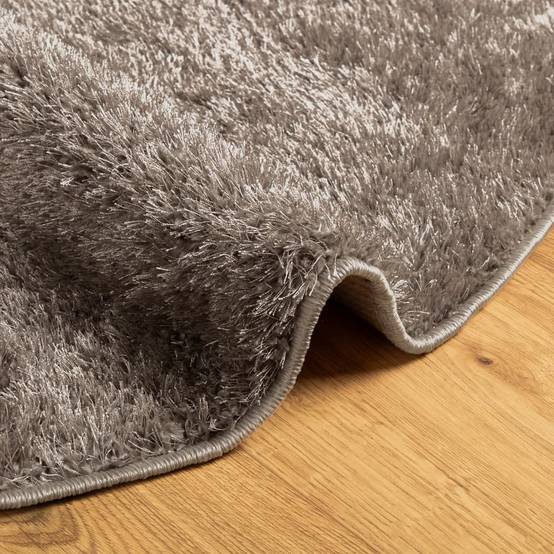 Tapis Rond ShaggyMoelleux Lavable Antidérapant pour Salon Chambre Gris Ø 100 cm – ComfortXL Outdoor Living - Image 6