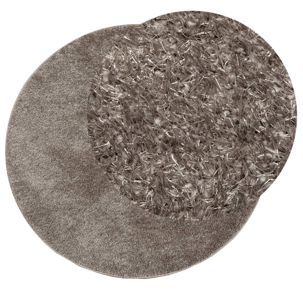 Tapis Rond ShaggyMoelleux Lavable Antidérapant pour Salon Chambre Gris Ø 100 cm – ComfortXL Outdoor Living - Image 3