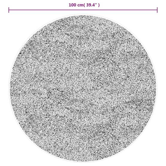 Tapis Rond ShaggyMoelleux Lavable Antidérapant pour Salon Chambre Gris Ø 100 cm – ComfortXL Outdoor Living - Image 10