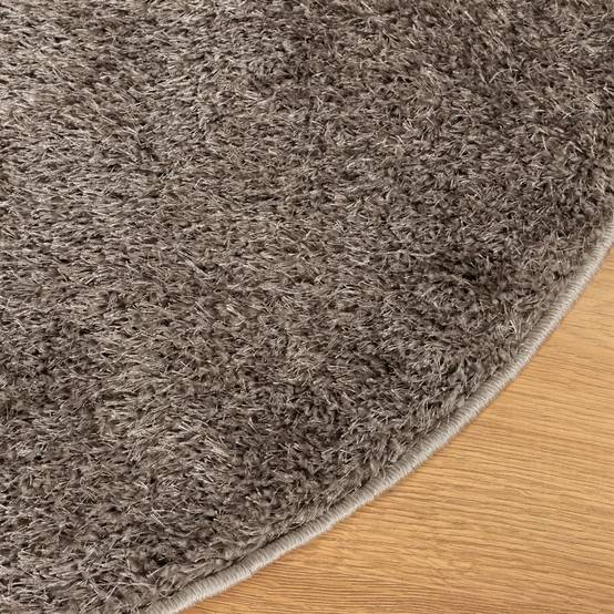 Tapis Rond ShaggyMoelleux Lavable Antidérapant pour Salon Chambre Gris Ø 100 cm – ComfortXL Outdoor Living - Image 4