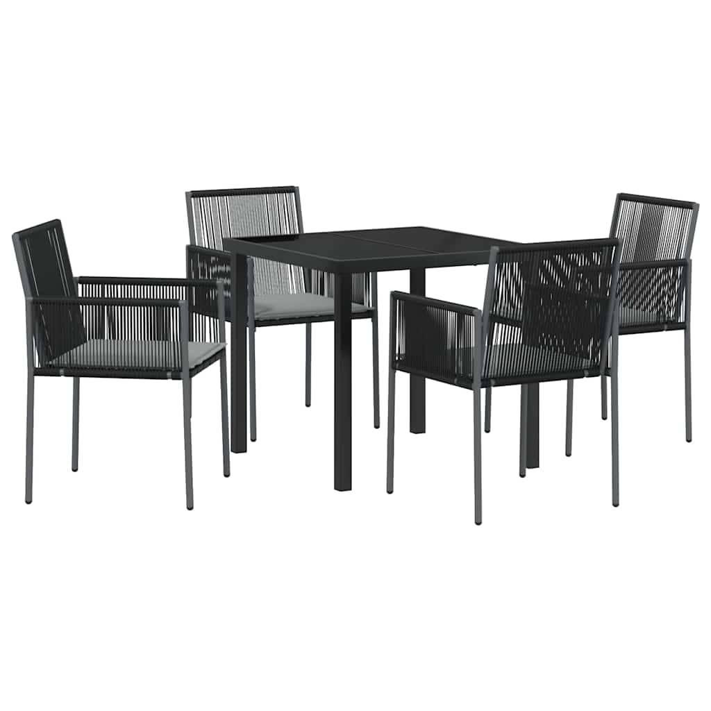 ComfortXL - Salon de Jardin 4 Places Résine Tressée Table à Manger et 4 Fauteuils pour Extérieur Noir – ComfortXL Outdoor Living - Image 2