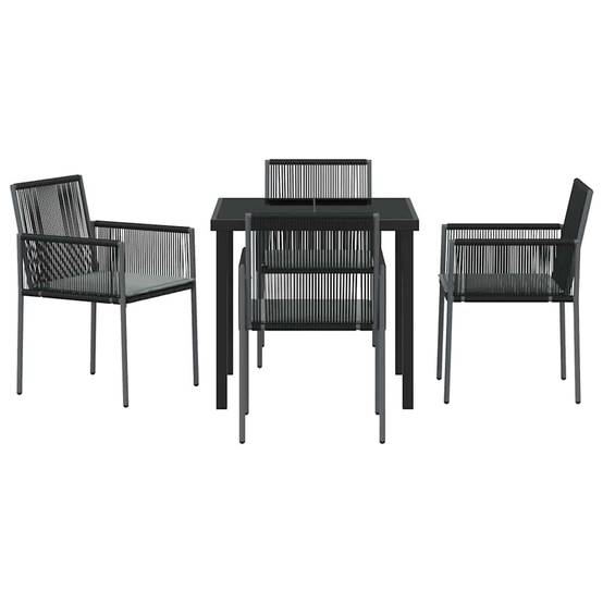 ComfortXL - Salon de Jardin 4 Places Résine Tressée Table à Manger et 4 Fauteuils pour Extérieur Noir – ComfortXL Outdoor Living - Image 7