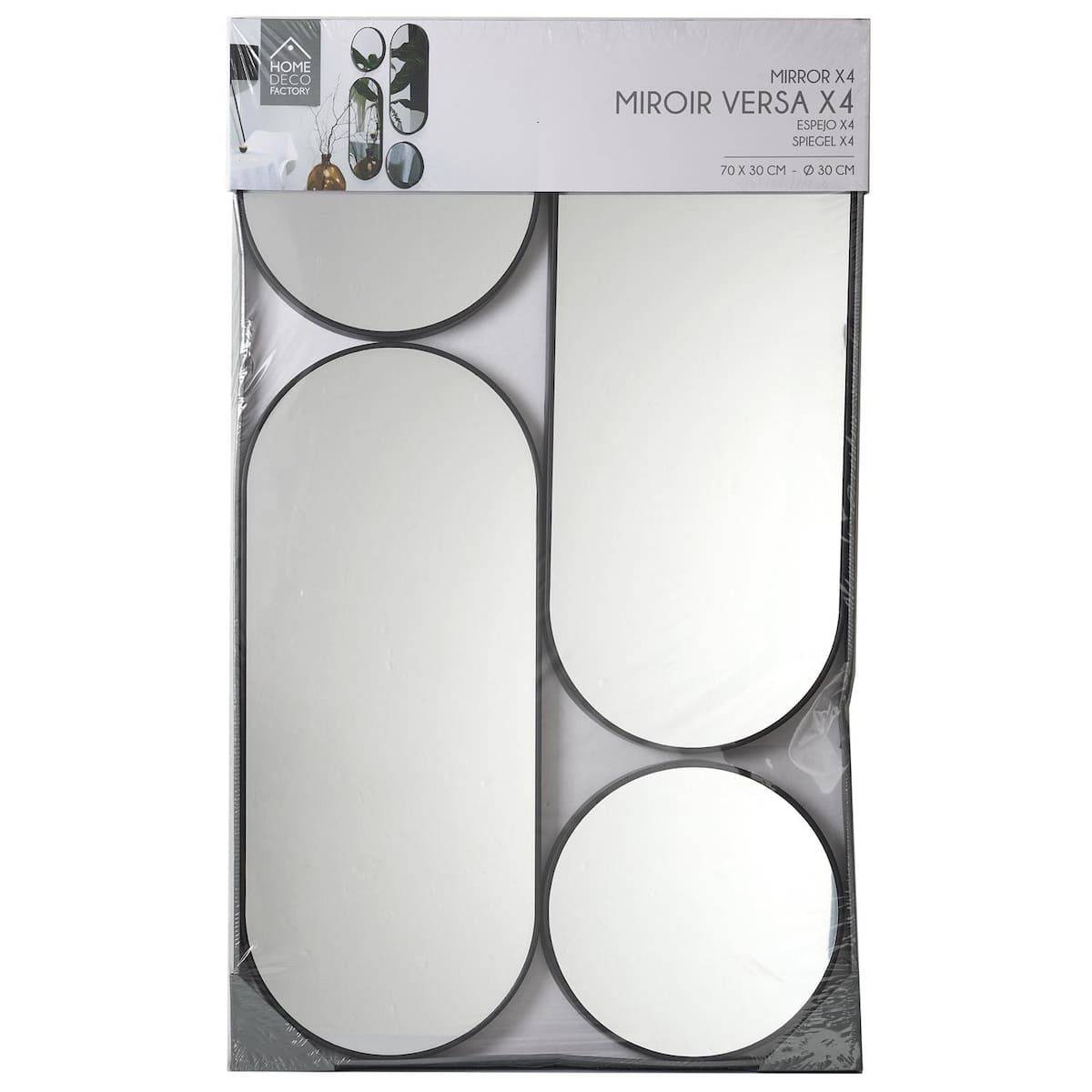 ALTOBUY - Ensemble de 4 Miroirs Déco Ronds et Ovale Noir - VILON - Image 5