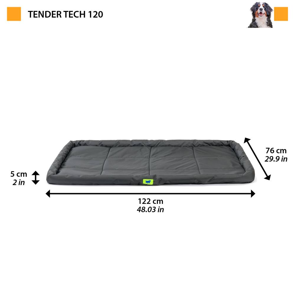 Ferplast - Ferplast Panier Chien Coussin Chien Grande Taille Tissu anti-rayures Matelas pour chien imperméable 122 x 76 x 5 cm.Noir - Imagen 2