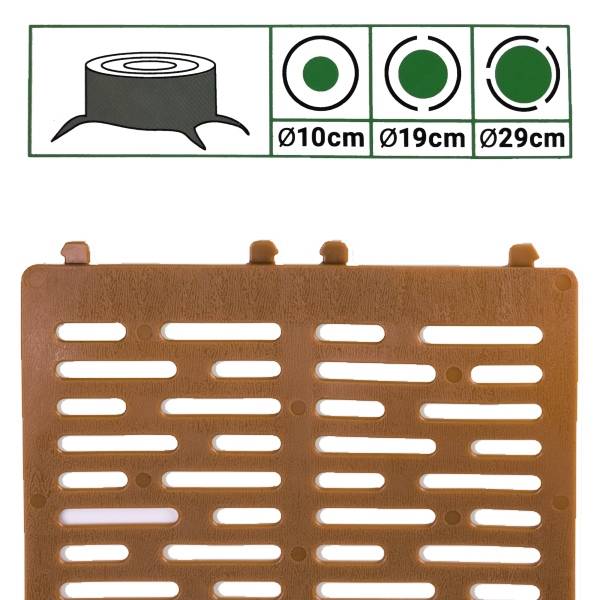 Gt Garden - Lot de 3 manchons de protection marron pour troncs d'arbre - GT GARDEN - Imagen 2