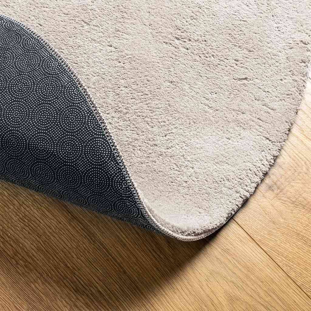 Grand Tapis de Salon Doux en Polyester Lavable en Machine et Antidérapant Couleur Sable 140x200 cm – ComfortXL Outdoor Living - Image 5