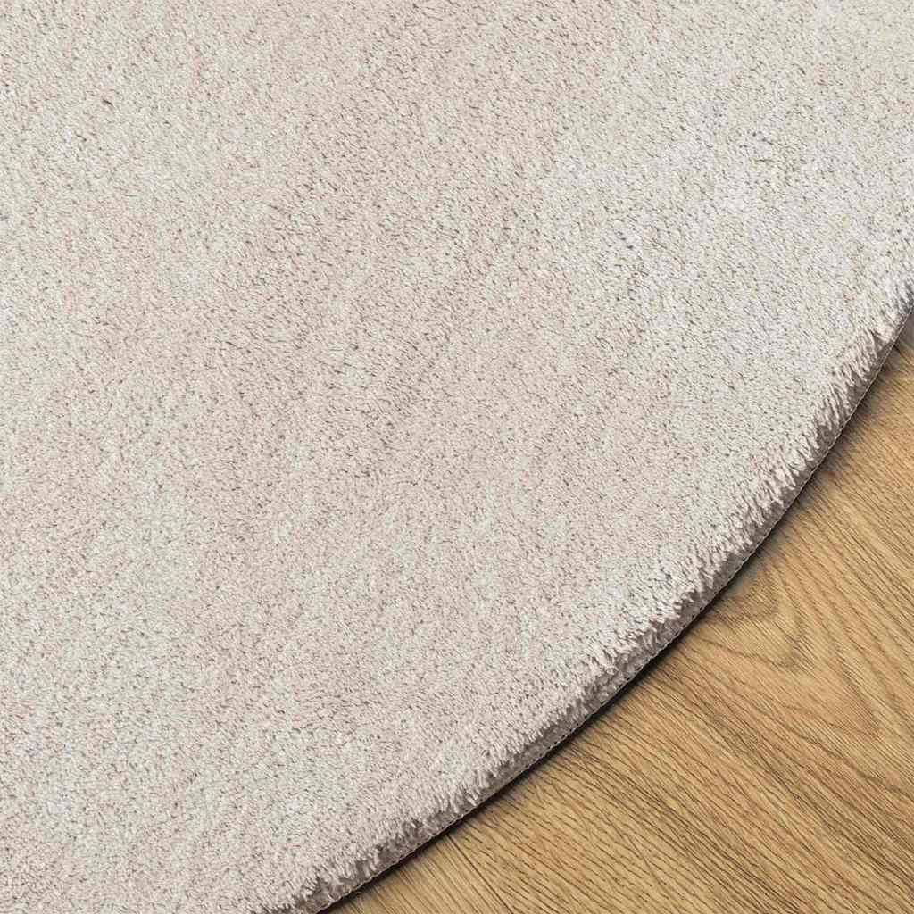 Grand Tapis de Salon Doux en Polyester Lavable en Machine et Antidérapant Couleur Sable 140x200 cm – ComfortXL Outdoor Living - Image 4