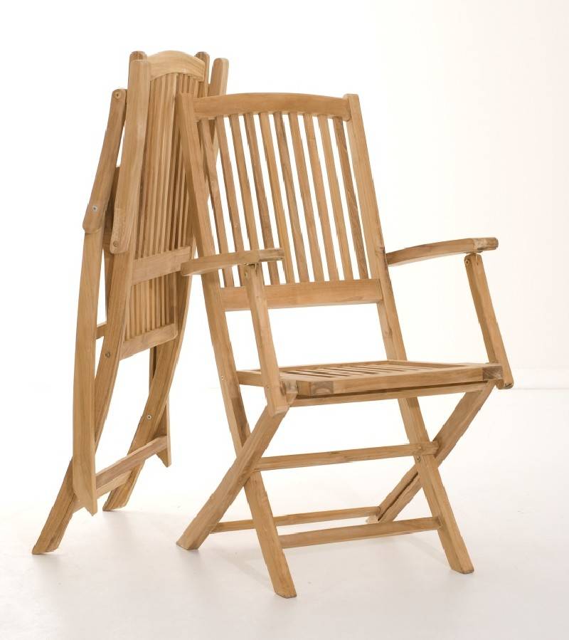 FUN - Ensemble de 2 fauteuils de jardin Lombock en bois Teck - Image 3