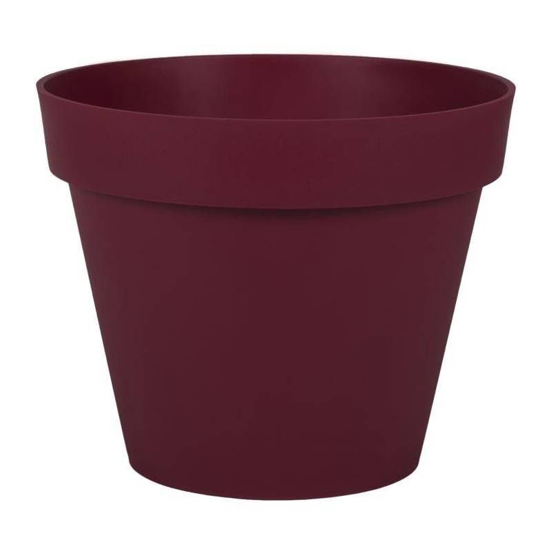 Eda - Eda Pot De Fleur Rond Toscane ø 30 Cm - Volume 10 L - ø 29,5 X H.24 Cm - Rouge Bourgogne - Imagen 1