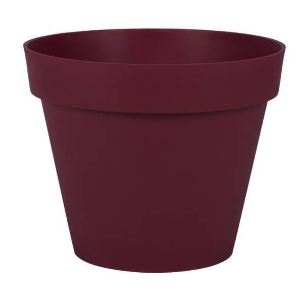 Eda - Eda Pot De Fleur Rond Toscane ø 30 Cm - Volume 10 L - ø 29,5 X H.24 Cm - Rouge Bourgogne - Imagen 2