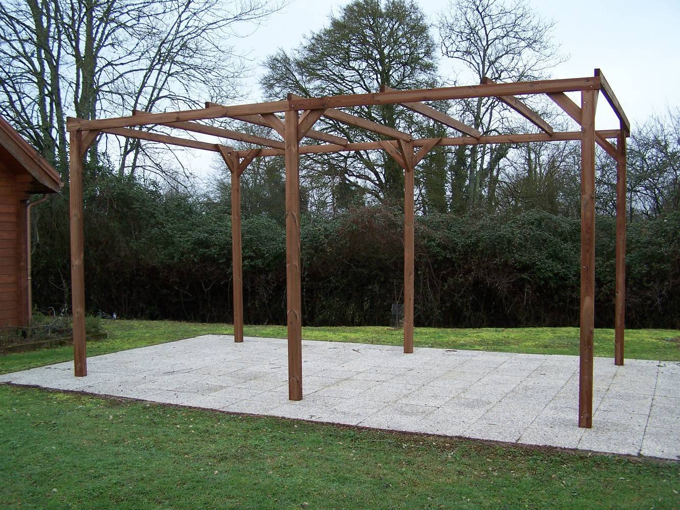 Habrita - Pergola THONON en bois thermo chauffé sans couverture 14,80 m² Habrita - Imagen 1