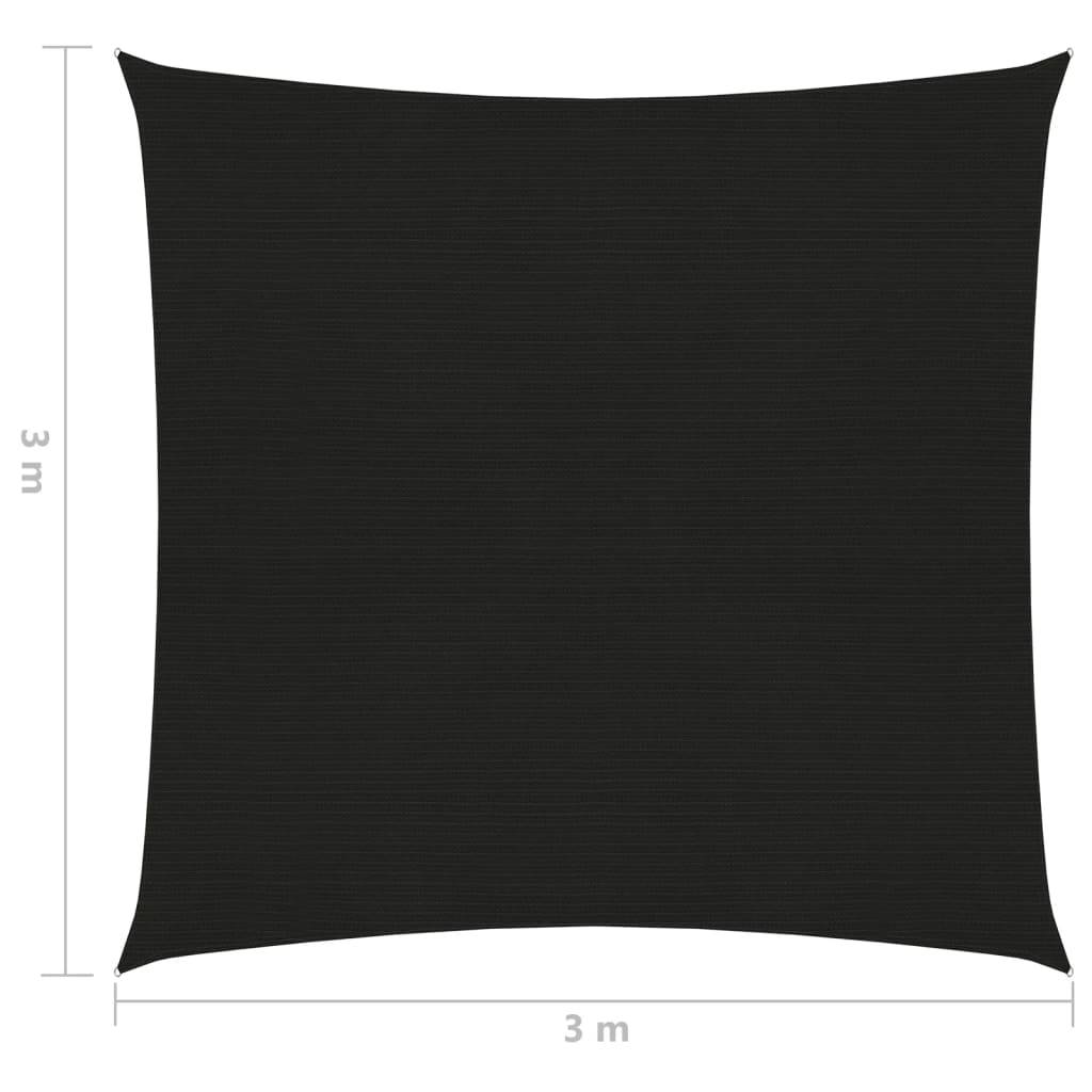 Helloshop26 - Voile toile d'ombrage parasol 160 g/m² PEHD 3 x 3 m noir - Imagen 6