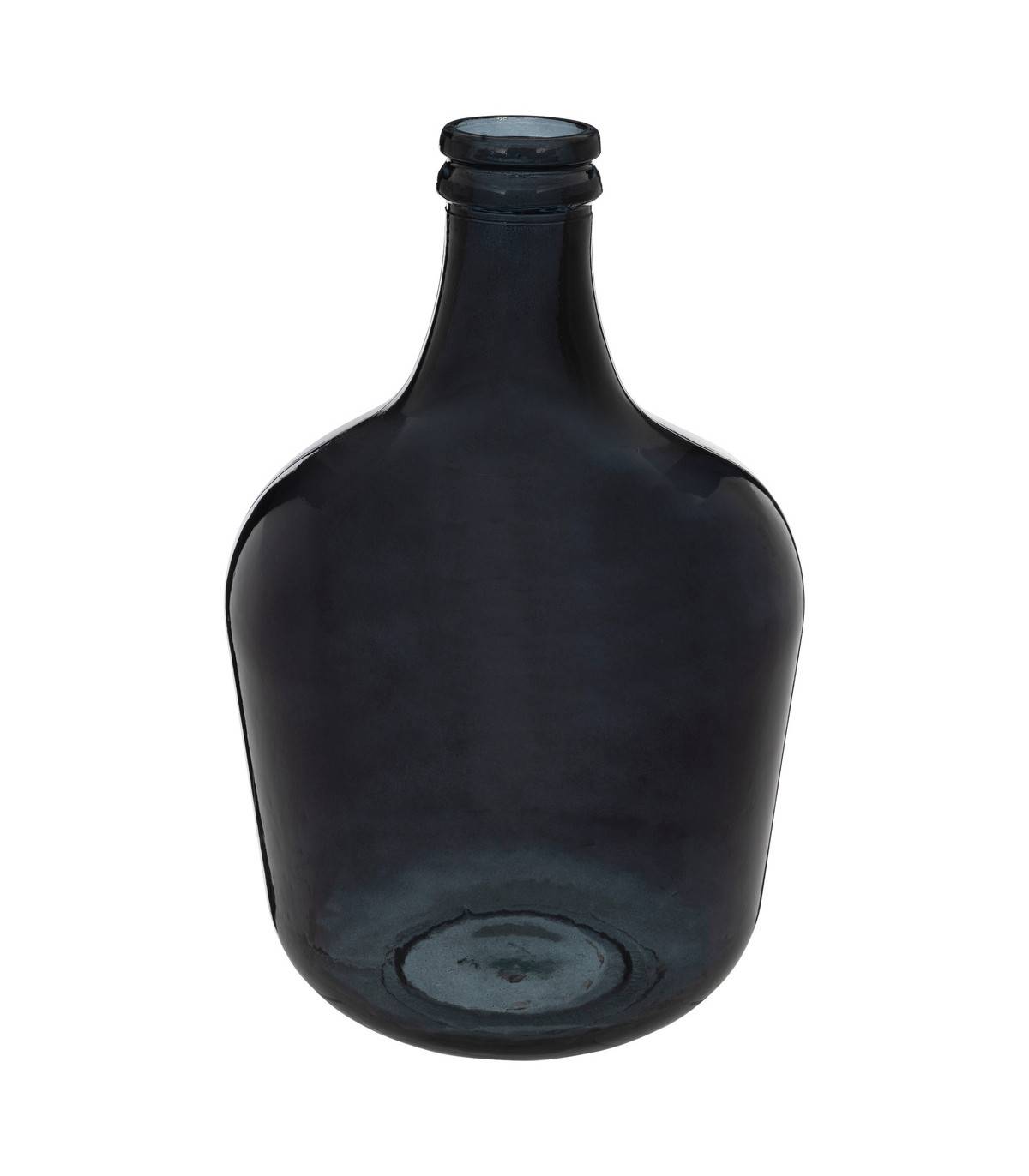 Vase Dame Jeanne en Verre recyclé Noir D 27 x H 42 cm - Imagen 1