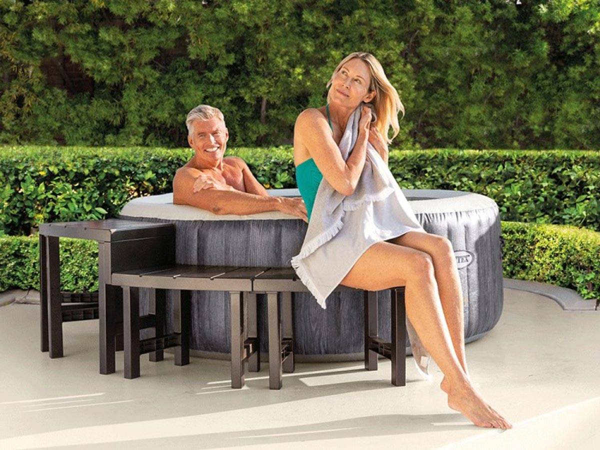 Entourage 4 pièces pour spa gonflable PureSpa rond 4 places - Intex - Image 4