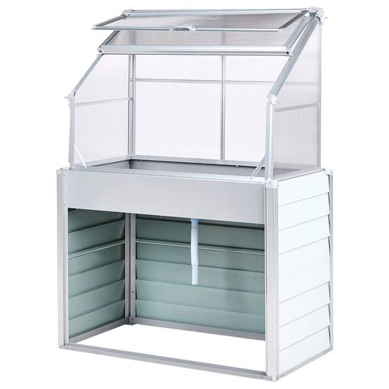 Beliani - Serre de balcon Aluminium Blanc cassé NOVOLI - 120x62x166- Beliani - Image 5