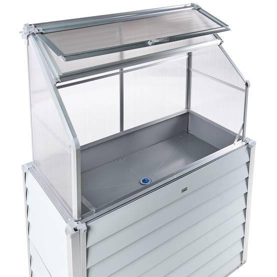 Beliani - Serre de balcon Aluminium Blanc cassé NOVOLI - 120x62x166- Beliani - Image 8