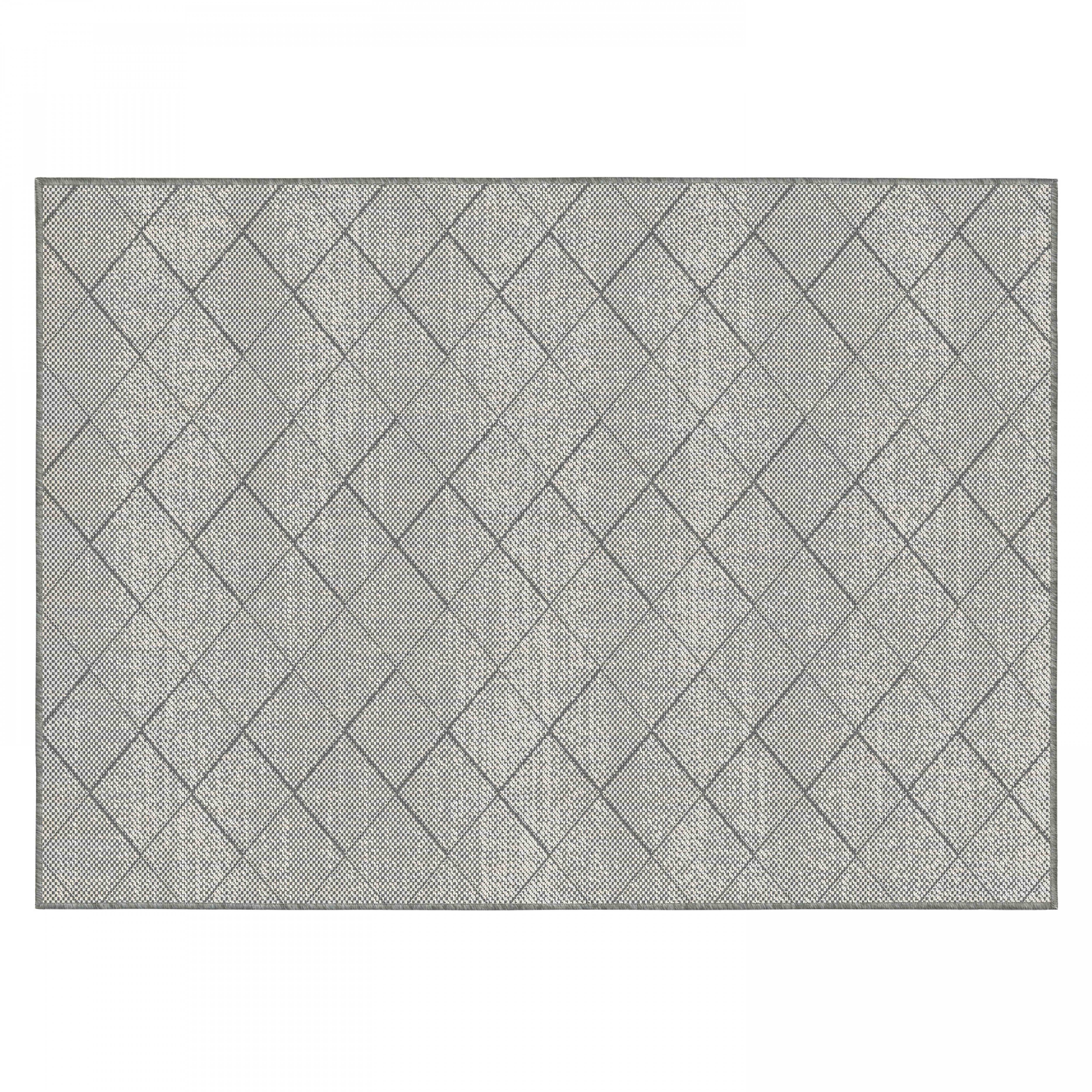 Oviala - Tapis d'extérieur en polypropylène 120 x 170 cm gris Dioma - Oviala - Imagen 3