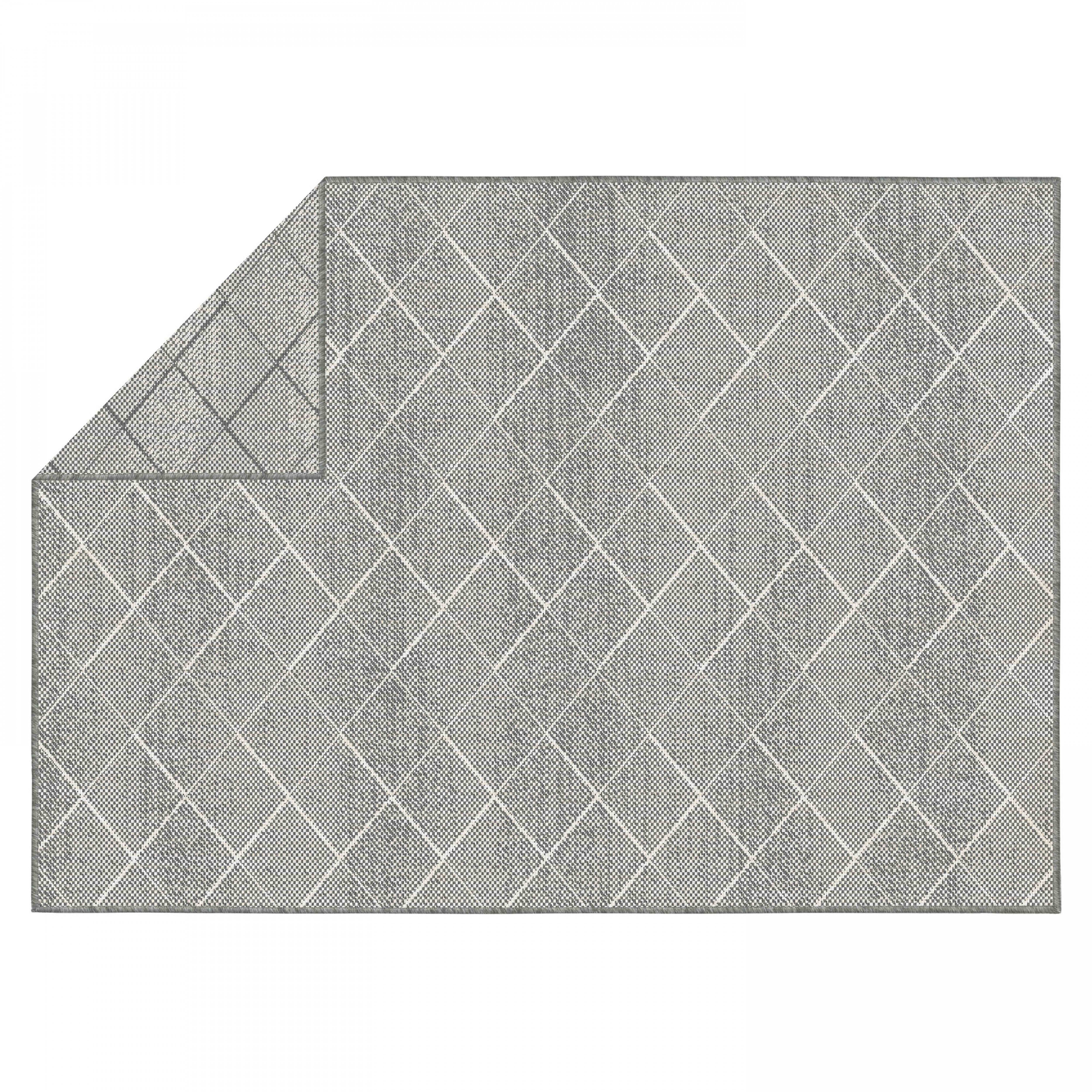Oviala - Tapis d'extérieur en polypropylène 120 x 170 cm gris Dioma - Oviala - Imagen 4