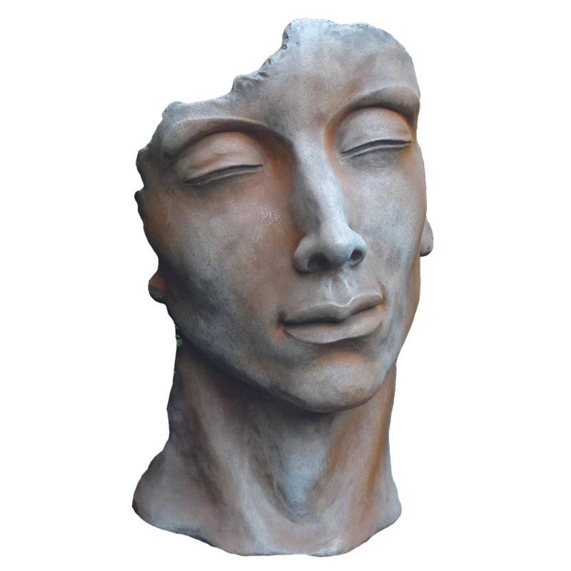 Jardinex - Statue visage homme extérieur petit format - Rouille 53 cm - Jardinex - Imagen 1