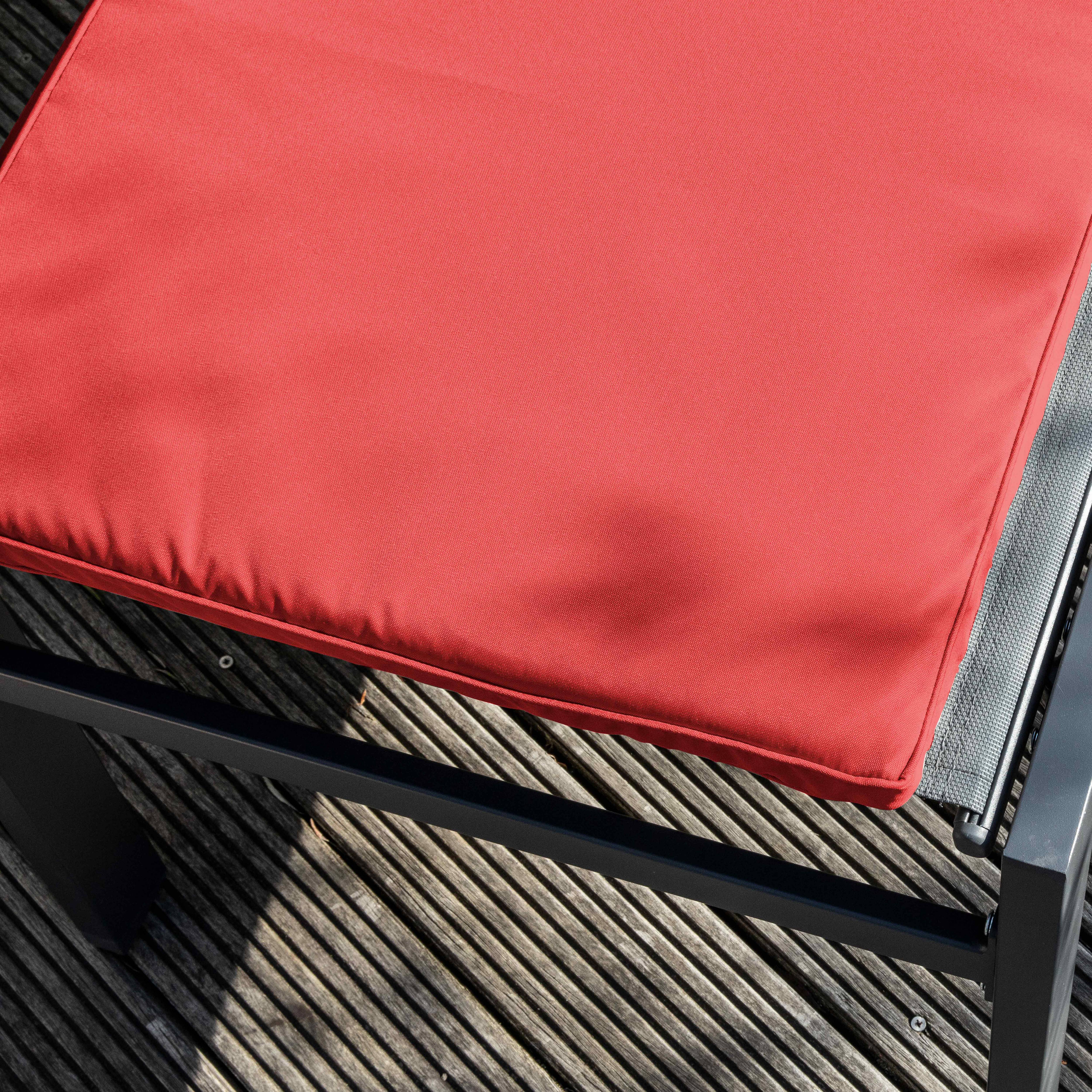 Oviala - Lot de 2 coussins bain de soleil polyester rouge 186 x 53 x 5 cm Picchu - Oviala - Imagen 5