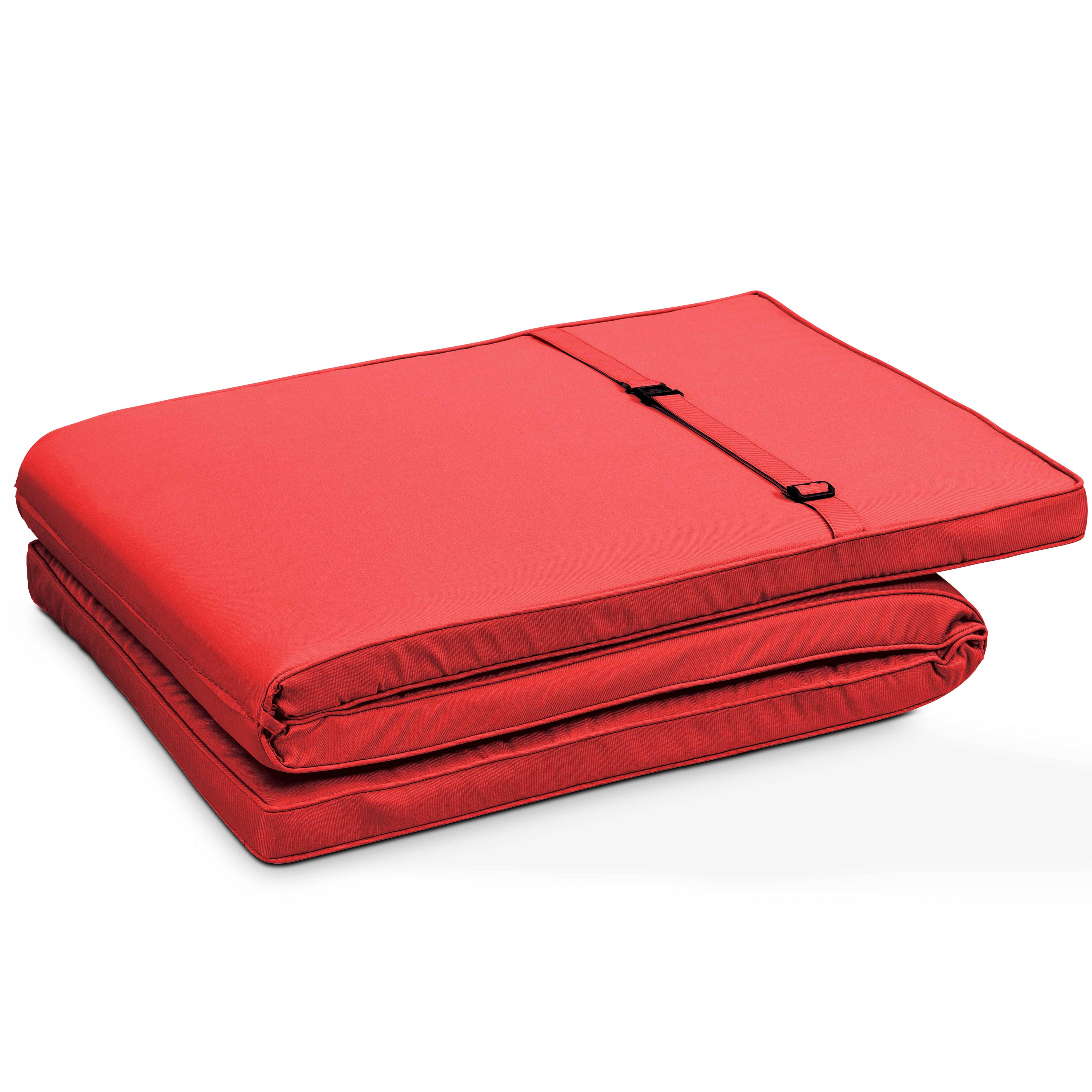 Oviala - Lot de 2 coussins bain de soleil polyester rouge 186 x 53 x 5 cm Picchu - Oviala - Imagen 3