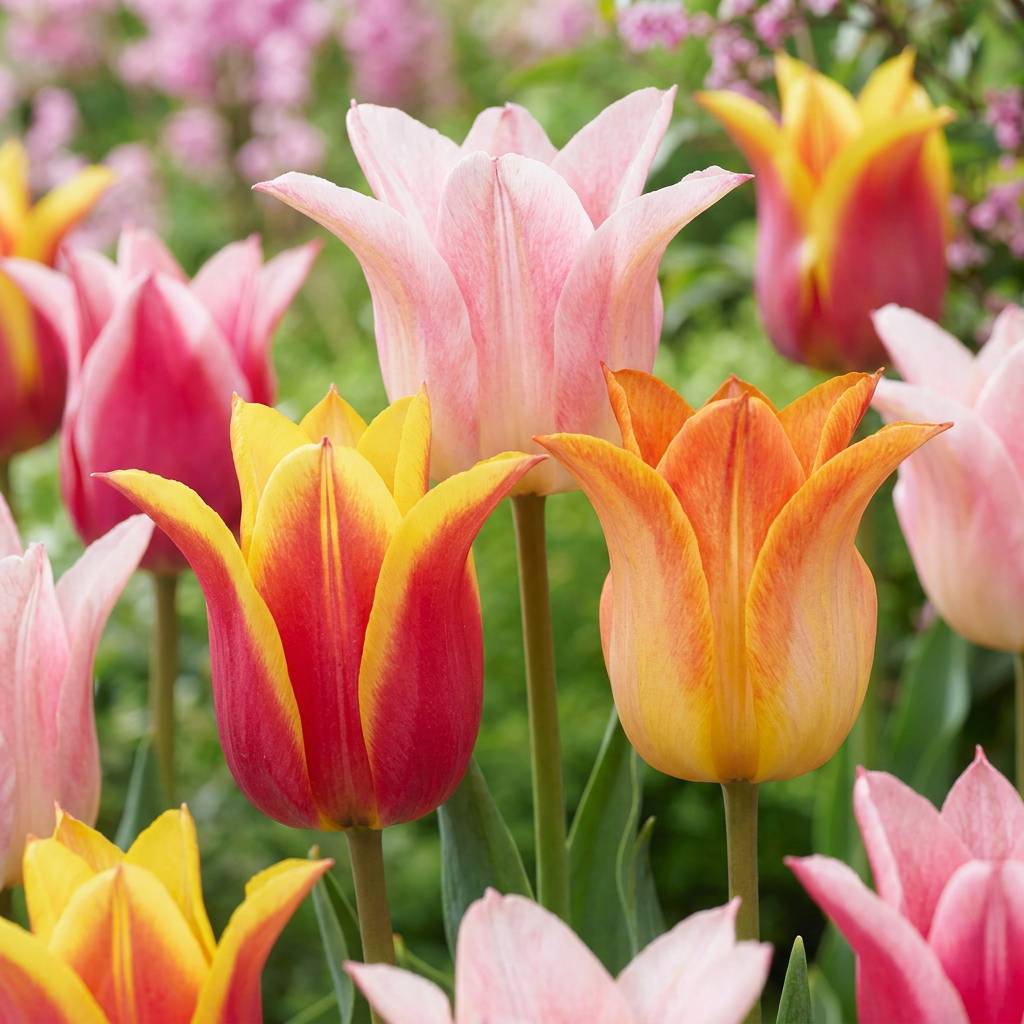 La Green Touch - Tulipe fleur de lis Ballade en mélange - 48 bulbes - calibre 11/12