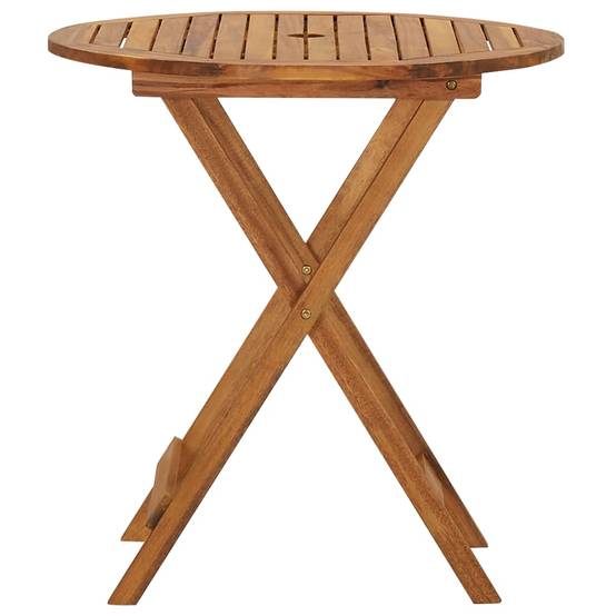 Ensemble de 3 pcs table de jardin et chaises pliable - mobilier de jardin Bois d'acacia solide-JU2588 - Image 3