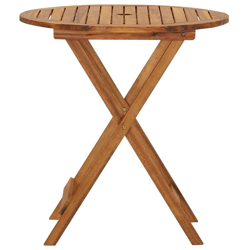 Ensemble de 3 pcs table de jardin et chaises pliable - mobilier de jardin Bois d'acacia solide-JU2588 - Image 3