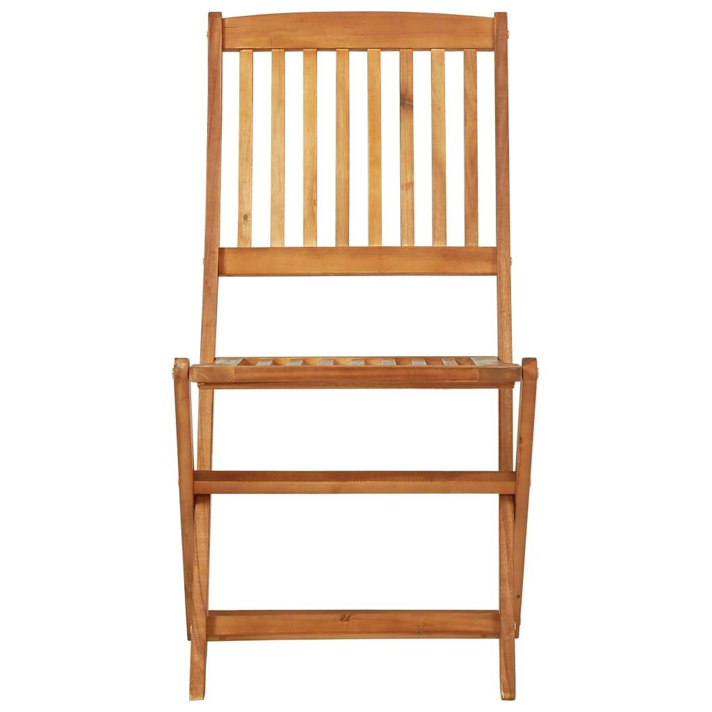 Ensemble de 3 pcs table de jardin et chaises pliable - mobilier de jardin Bois d'acacia solide-JU2588 - Image 9