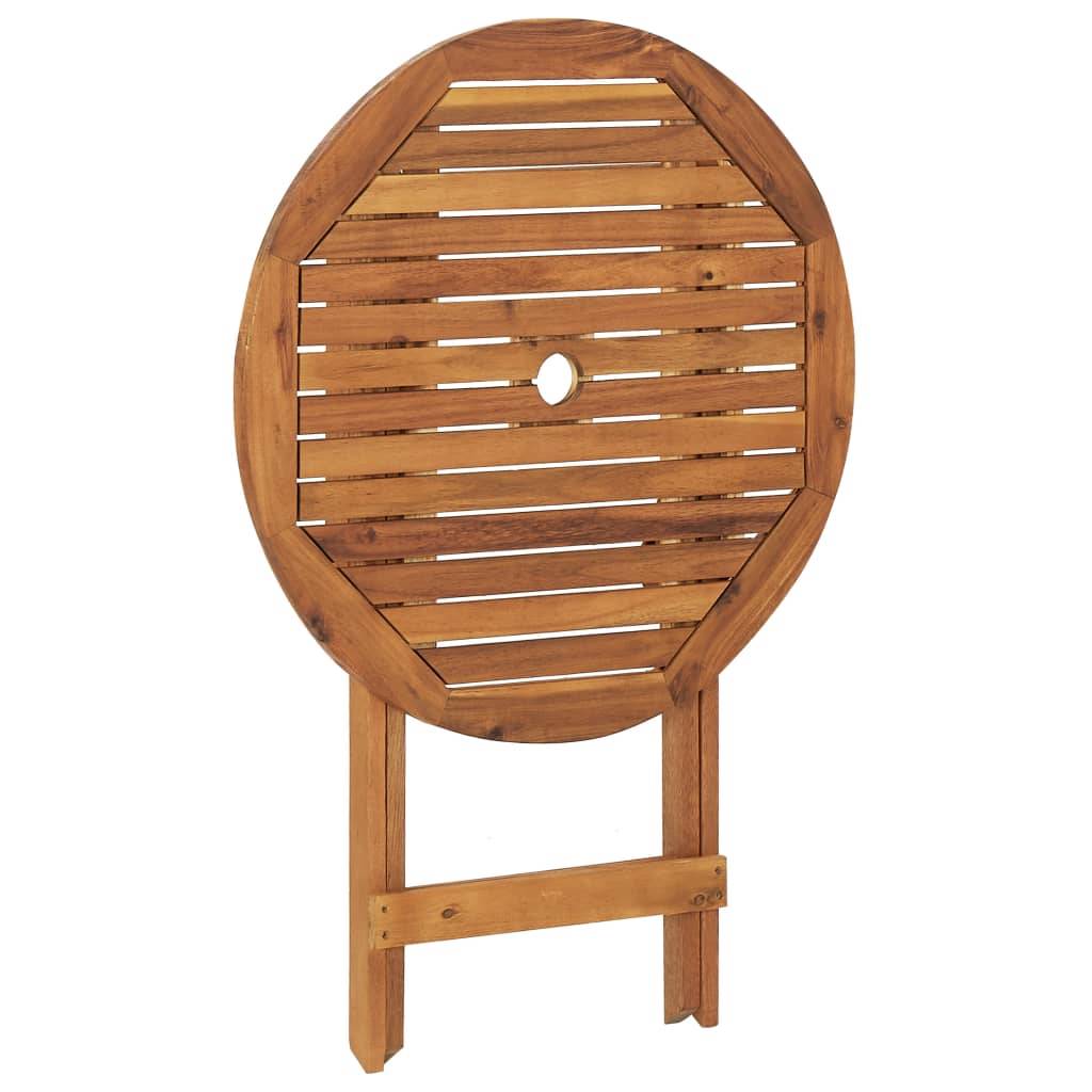 Ensemble de 3 pcs table de jardin et chaises pliable - mobilier de jardin Bois d'acacia solide-JU2588 - Image 4