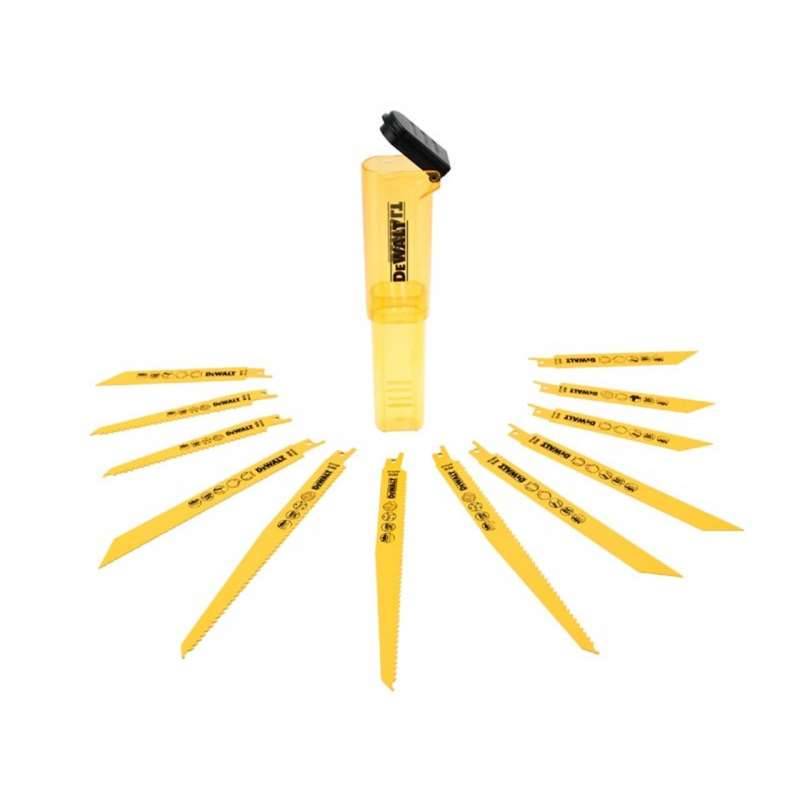 Dewalt - Coffret de 12 lames de scie sabre DEWALT DT2445-QZ Bi-Métal Dewalt