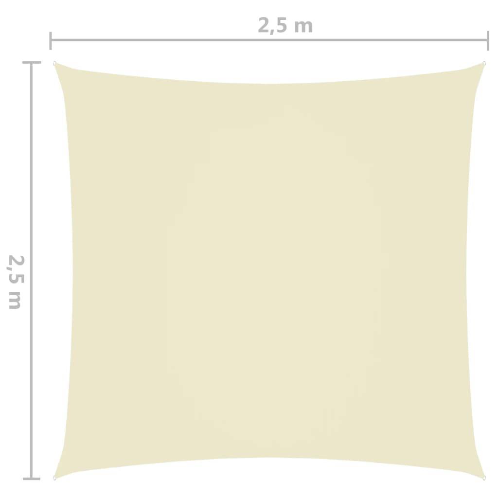 Helloshop26 - Voile toile d'ombrage parasol tissu oxford carré 2,5 x 2,5 m crème - Imagen 6