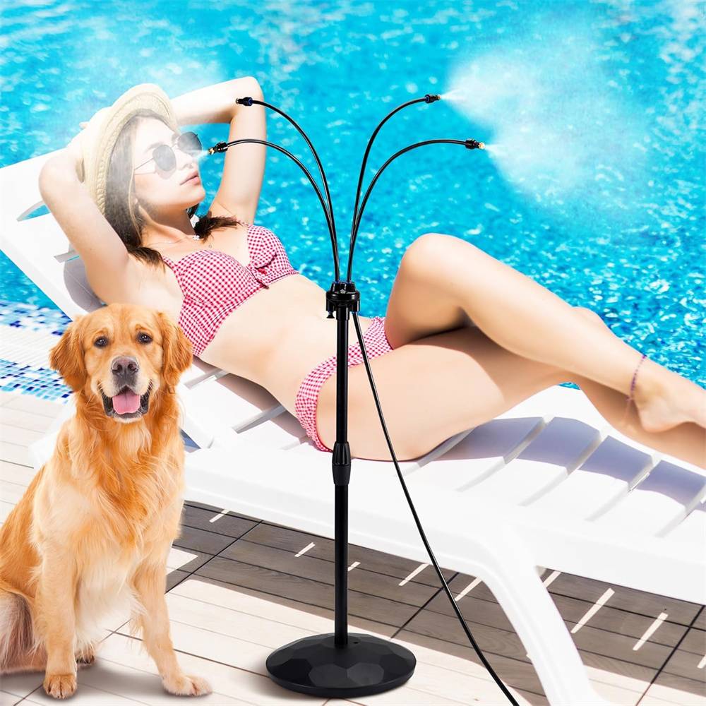 Système de refroidissement par brumisation au sol avec tuyau de 8 m pour terrasses extérieures IntiMeg - Image 5