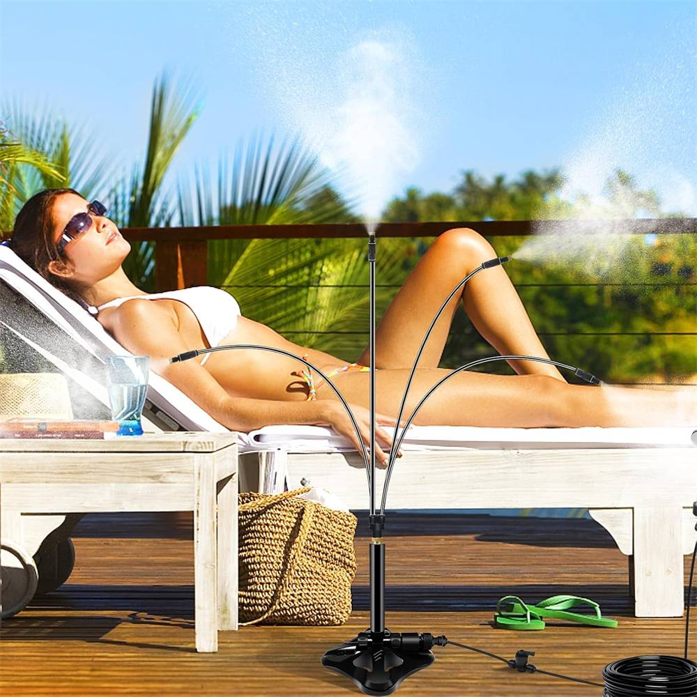Système de refroidissement par brumisation au sol avec tuyau de 8 m pour terrasses extérieures IntiMeg - Image 1