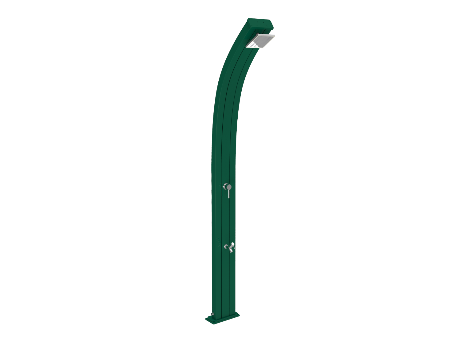 Douche solaire aluminium Spring A120 verte by ARKEMA DESIGN - Imagen 1