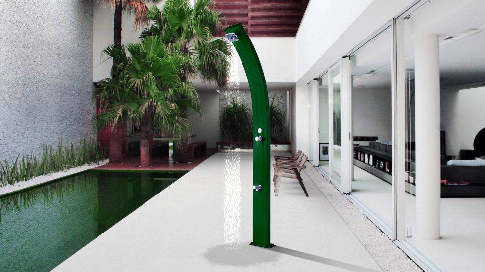 Douche solaire aluminium Spring A120 verte by ARKEMA DESIGN - Imagen 2