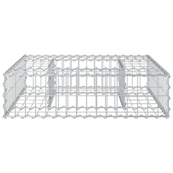 Lit surélevé gabion Acier galvanisé Argenté 80 x 80 x 20 cm - PANGIVO - Image 6