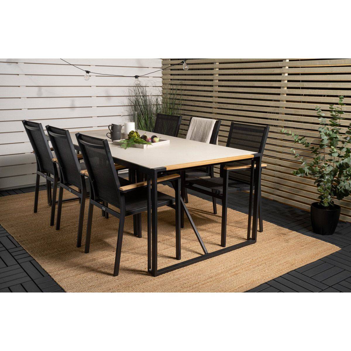 Paris Prix - Table de Jardin en Verre "Texas" 200cm Gris - Image 8