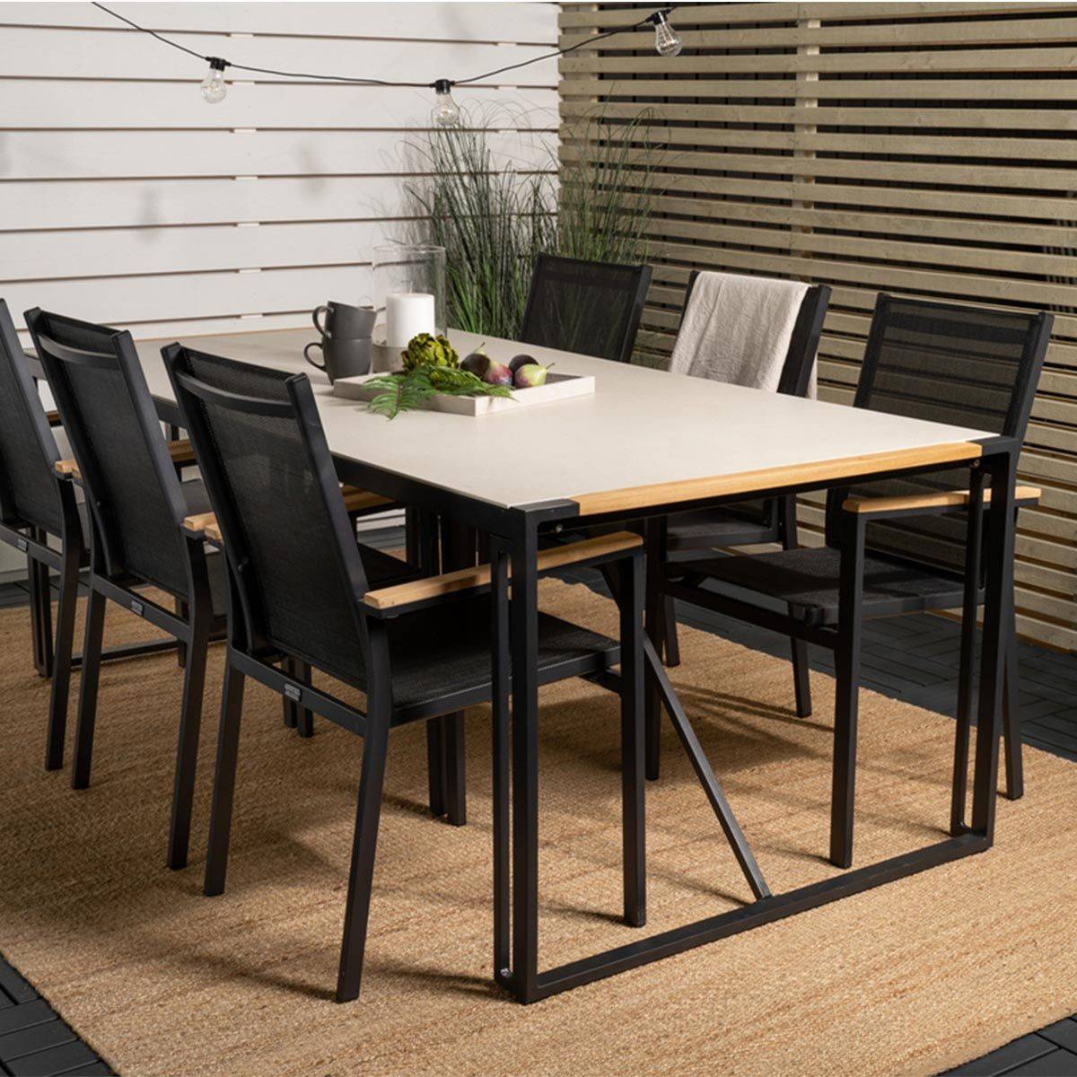 Paris Prix - Table de Jardin en Verre "Texas" 200cm Gris - Image 7
