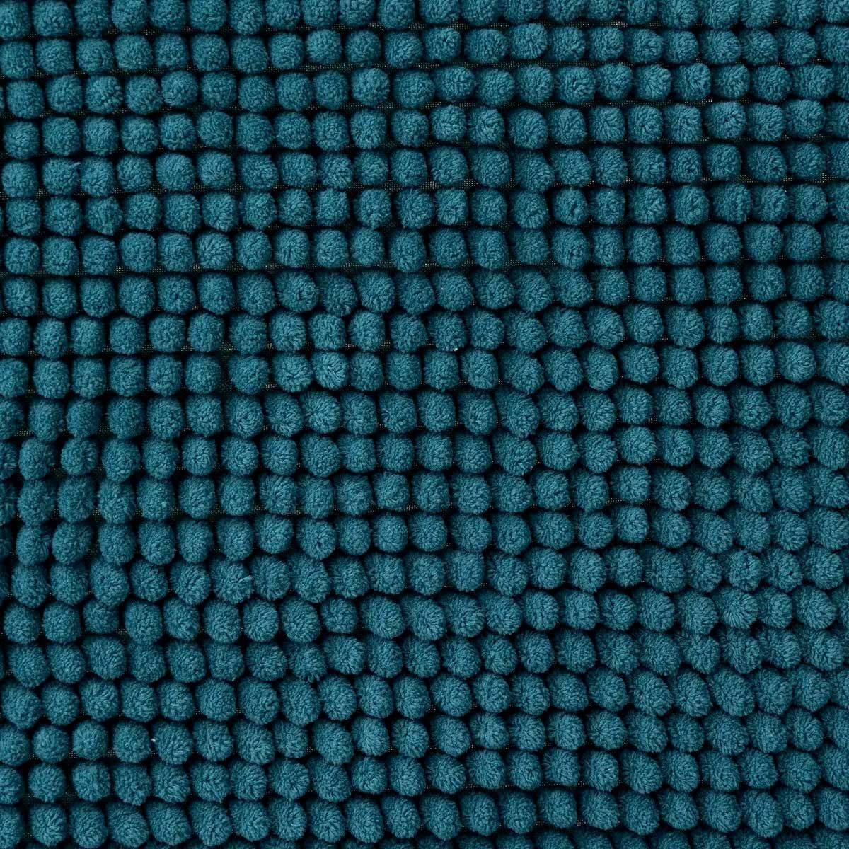 Tapis de Salle de Bain "Chenille" 50x80cm Bleu Pétrole - Image 3