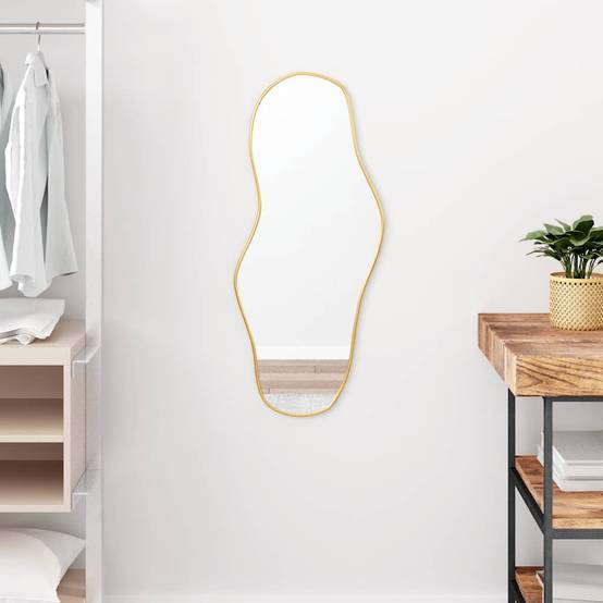Maison Chic - Miroir mural - Miroir décoratif Doré 80x35 cm - Image 2