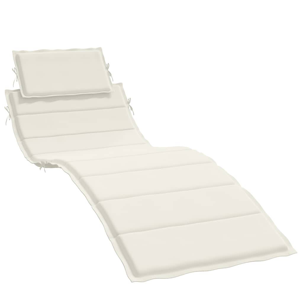 PANGIVO - Coussin de chaise longue polyester crème mélangé 186 x 58 x 4 cm - PANGIVO - Image 2