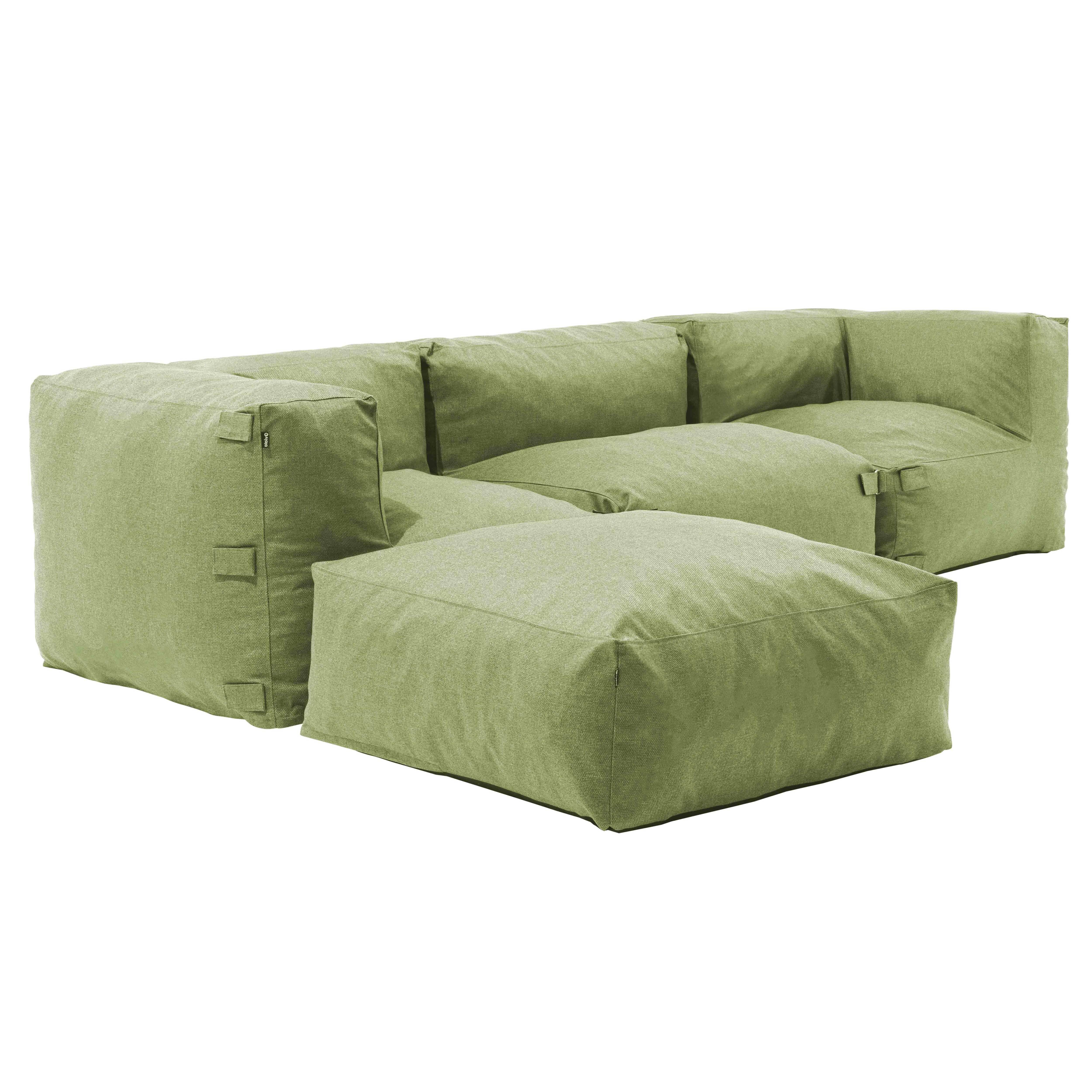 Oviala - Canapé d'angle de jardin modulable 4 places vert cactus Mixi - Oviala - Imagen 2