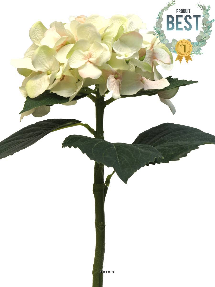 Artificielles - Hortensia artificiel en branche, H 48 cm Champagne - BEST - couleur: Sable - Imagen 1