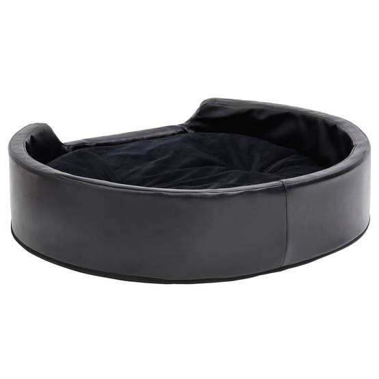 Lit pour chien déhoussable similicuir et peluche Noir 79x70 cm – ComfortXL Pet Living - Image 5