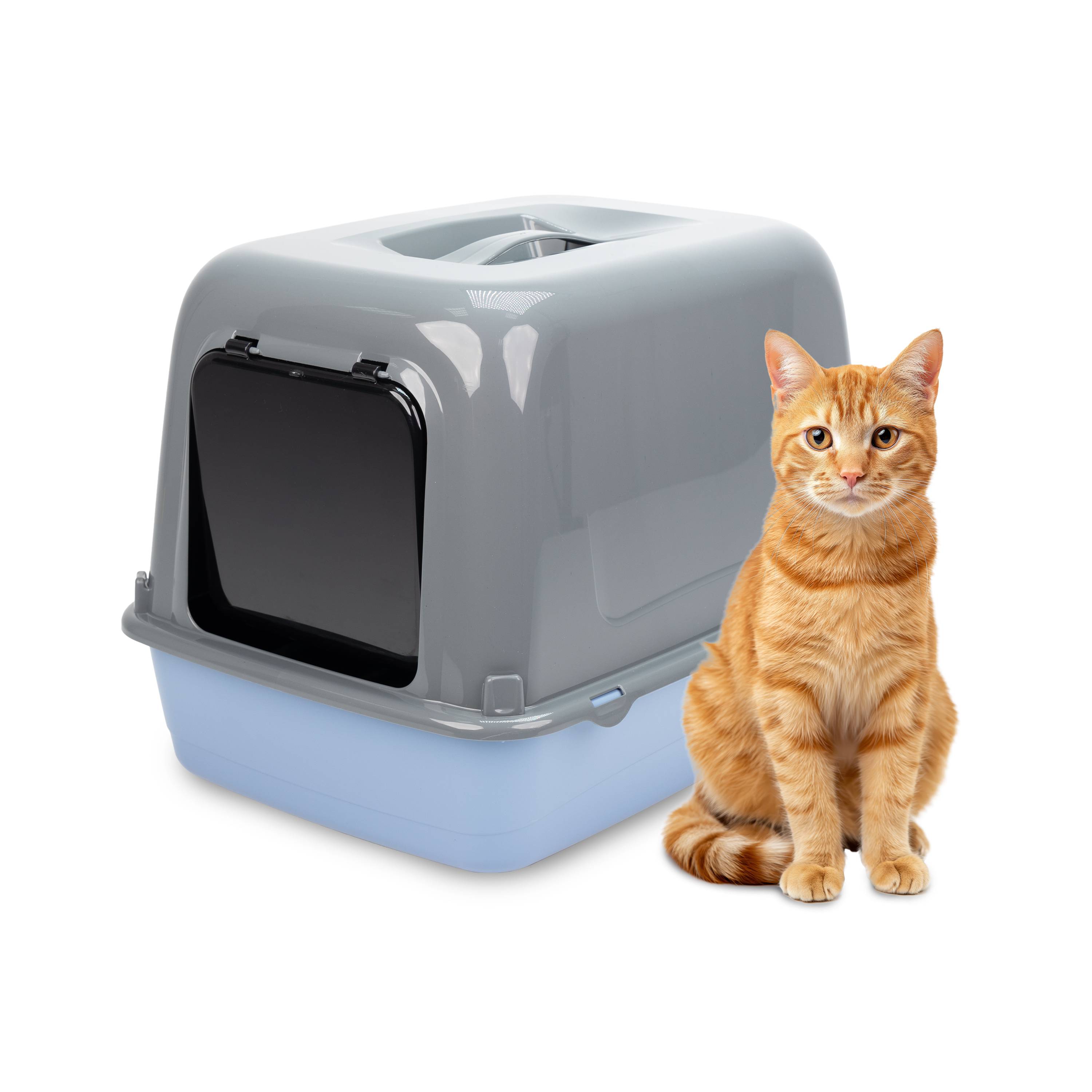 Ferplast - Maison de Toilette pour Chats ARIEL 10 HOME avec Double Bac avec Tamis et Filtres Anti-odeurs - Imagen 4